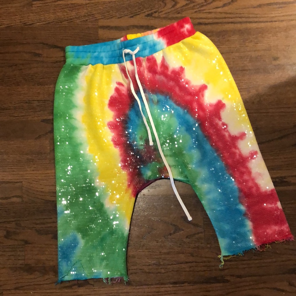 R13 Sequin Tie Dye Shorts XS